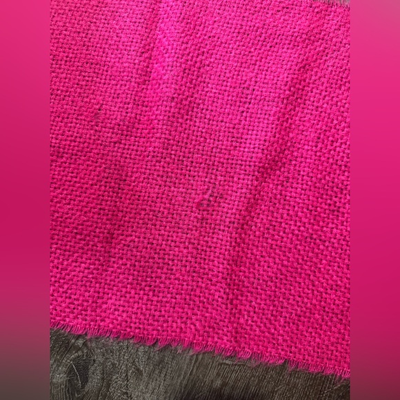 J Crew Hot Pink Scarf💕 - Picture 4 of 6